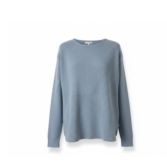 J. Jill Sky Blue Textured Crew Neck Sweater Cotton Blend Size XS - Picture 1 of 8